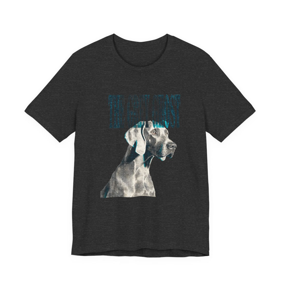 Dark Grey Heather — Front | Weimaraner 'The Grey Ghost' Tee