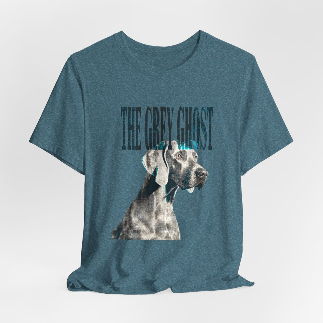 Heather Deep Teal — Hanging | Weimaraner 'The Grey Ghost' Tee