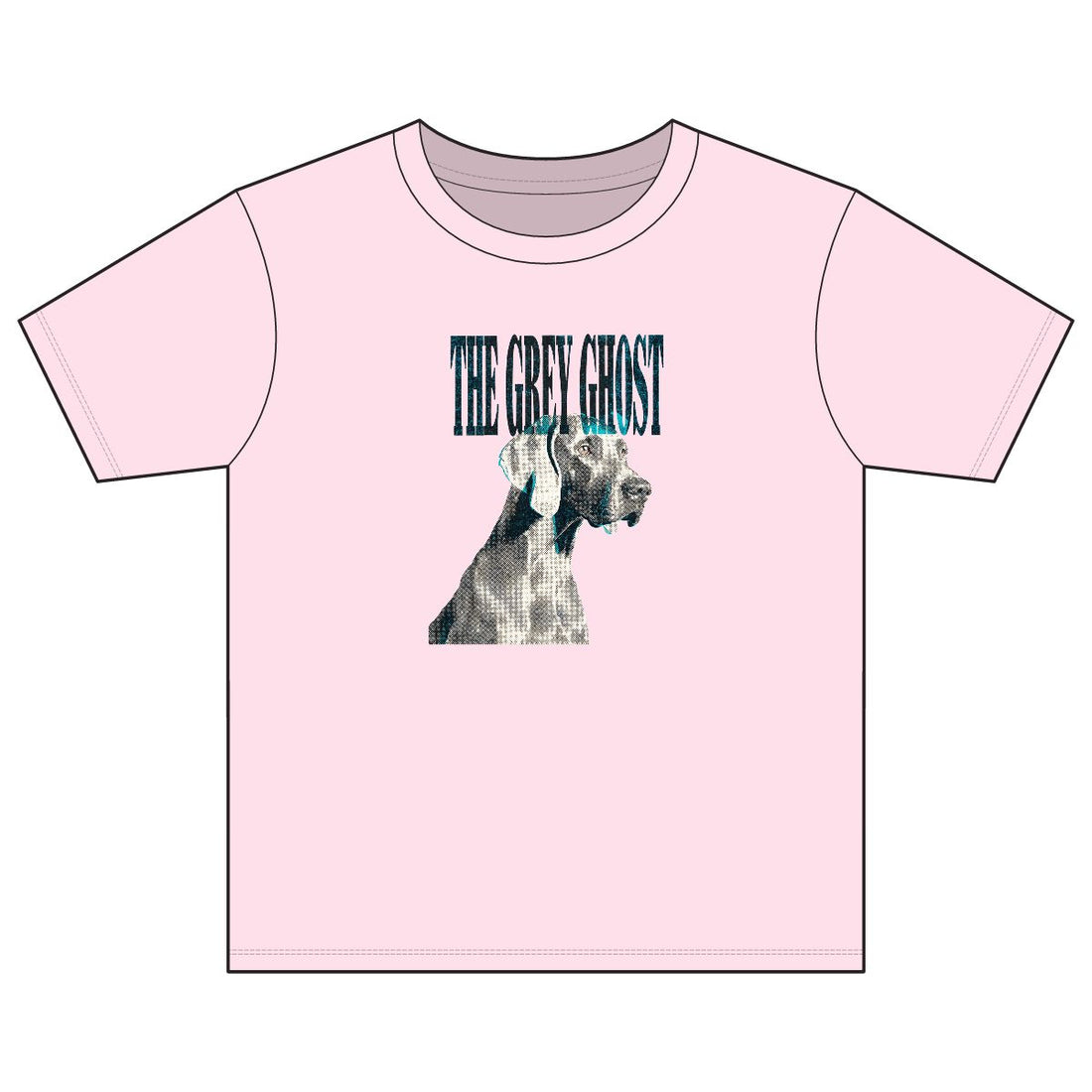 Light Pink — Front | Weimaraner 'The Grey Ghost' Youth Tee