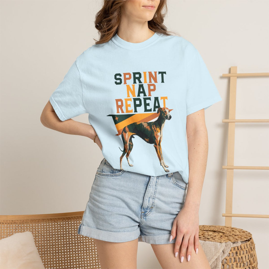Chambray — Lifestyle | Whippet 'Sprint Nap Repeat' Garment-Dyed Tee