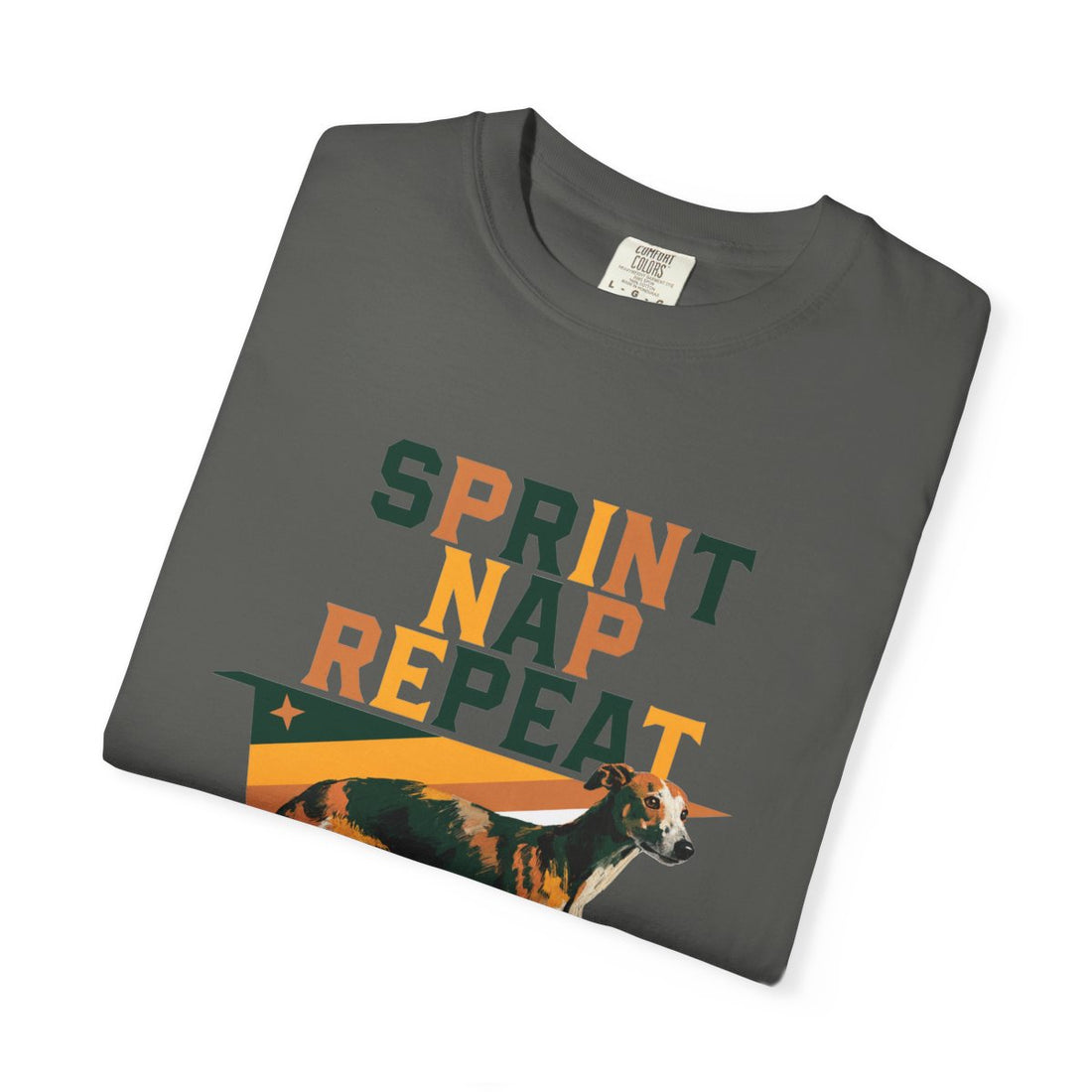 Pepper — Folded | Whippet 'Sprint Nap Repeat' Garment-Dyed Tee