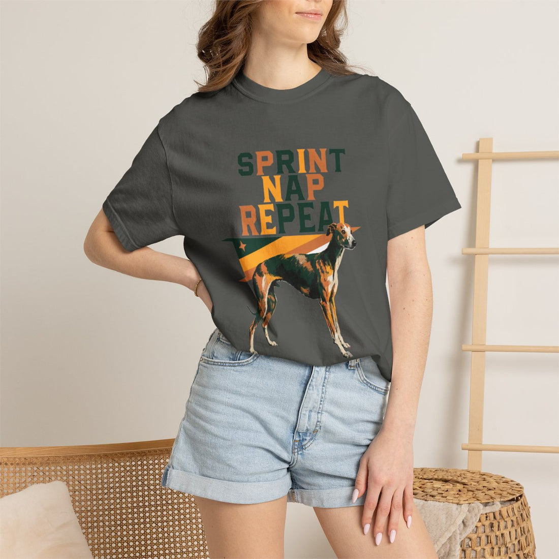 Pepper — Lifestyle | Whippet 'Sprint Nap Repeat' Garment-Dyed Tee
