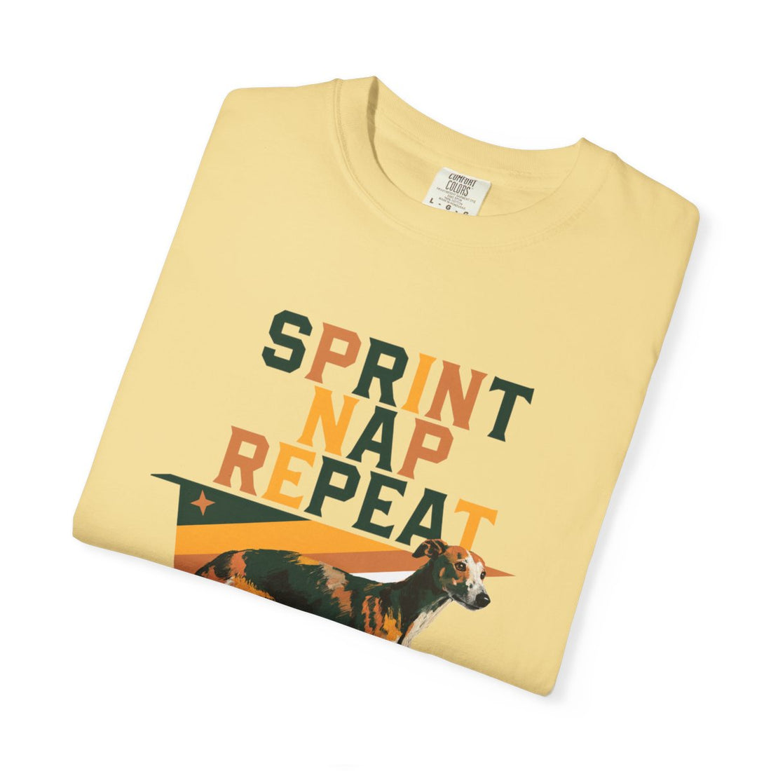 Butter — Folded | Whippet 'Sprint Nap Repeat' Garment-Dyed Tee