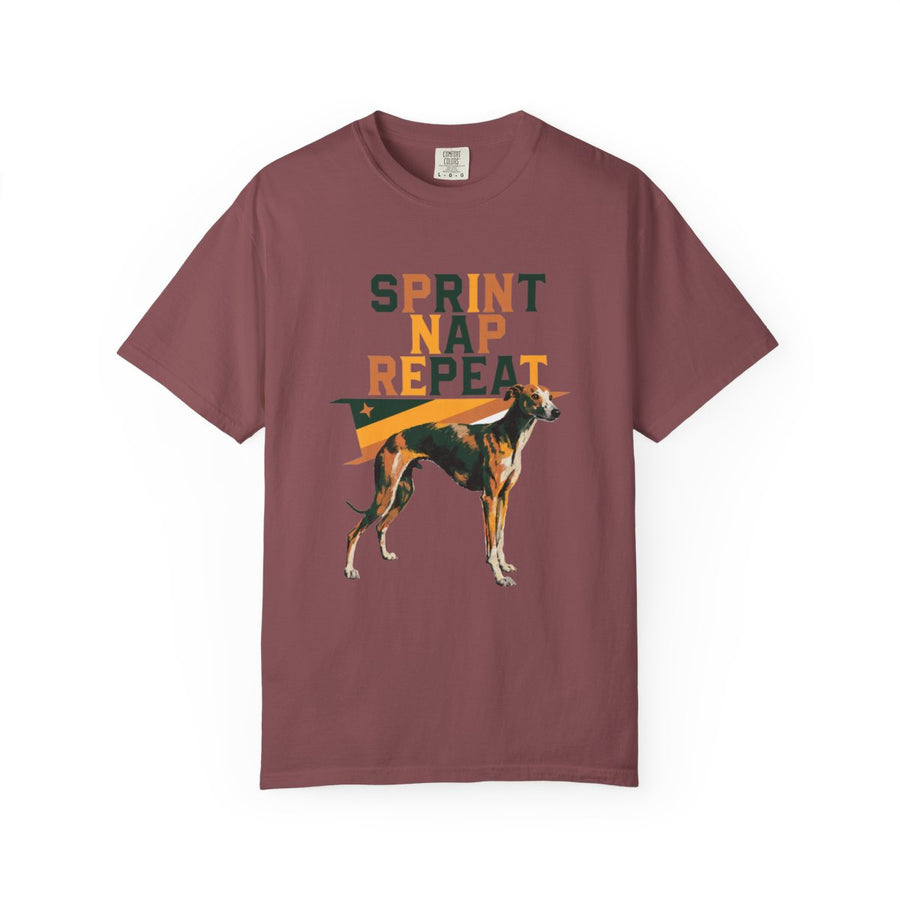 Whippet 'Sprint Nap Repeat' Garment-Dyed Tee