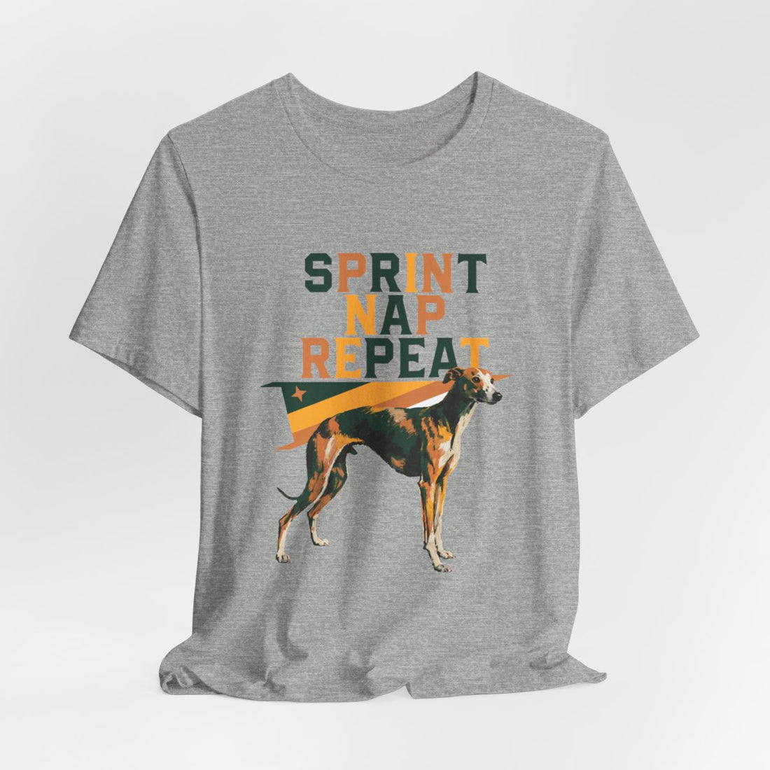 Athletic Heather — Hanging | Whippet 'Sprint Nap Repeat' Tee