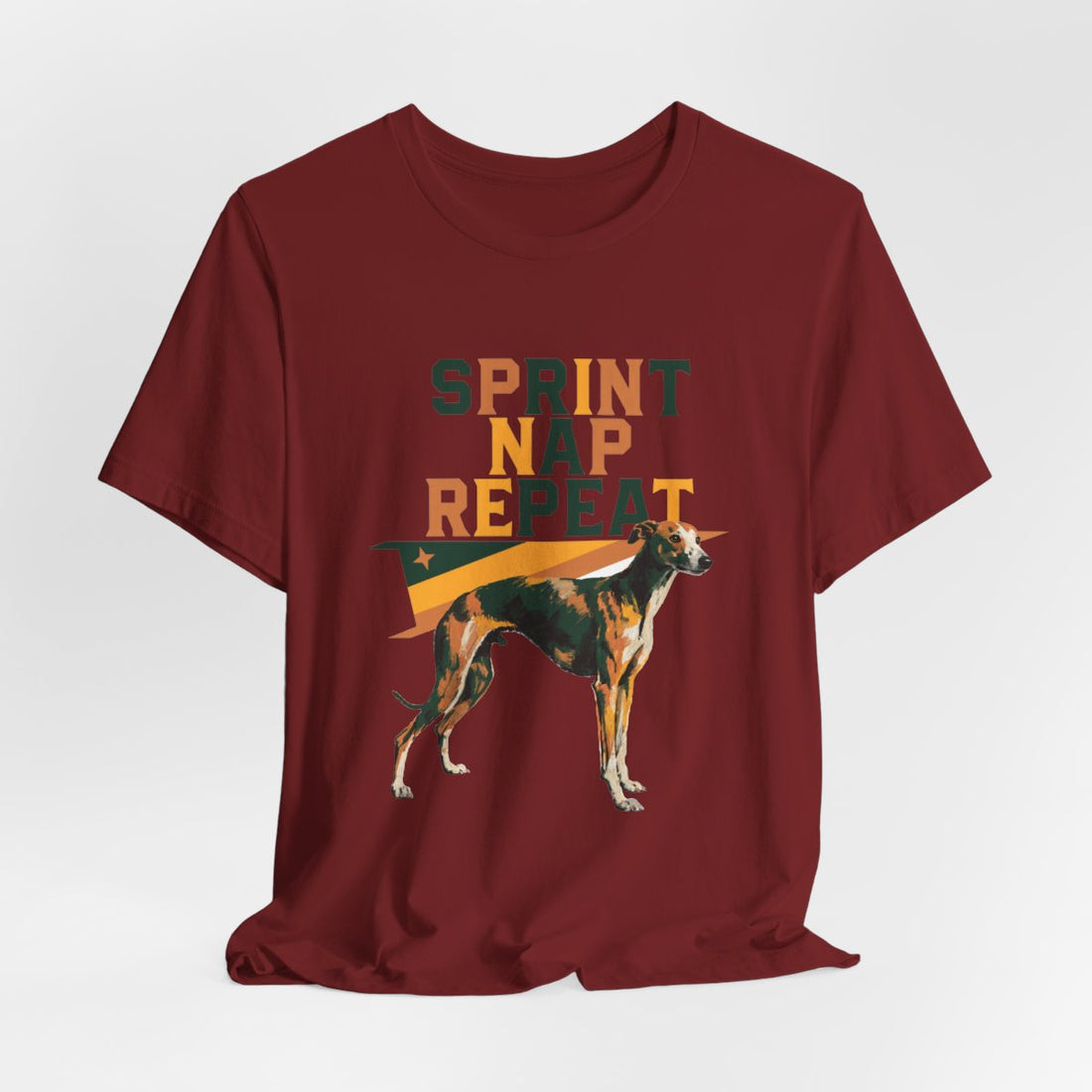 Cardinal — Hanging | Whippet 'Sprint Nap Repeat' Tee