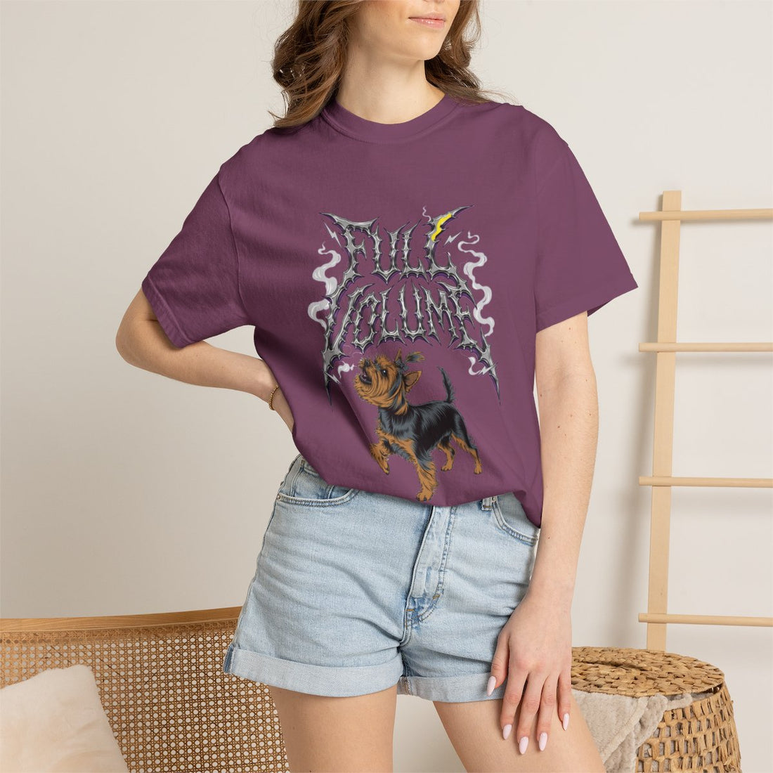 Berry — Lifestyle | Yorkshire Terrier 'Full Volume' Garment-Dyed Tee