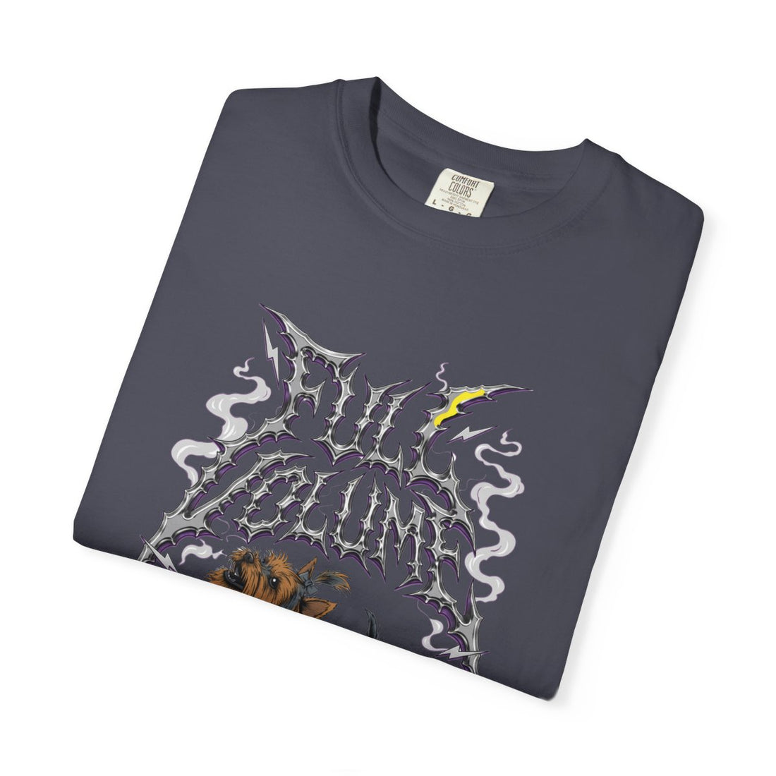 Navy — Folded | Yorkshire Terrier 'Full Volume' Garment-Dyed Tee