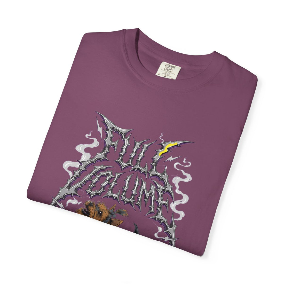 Berry — Folded | Yorkshire Terrier 'Full Volume' Garment-Dyed Tee