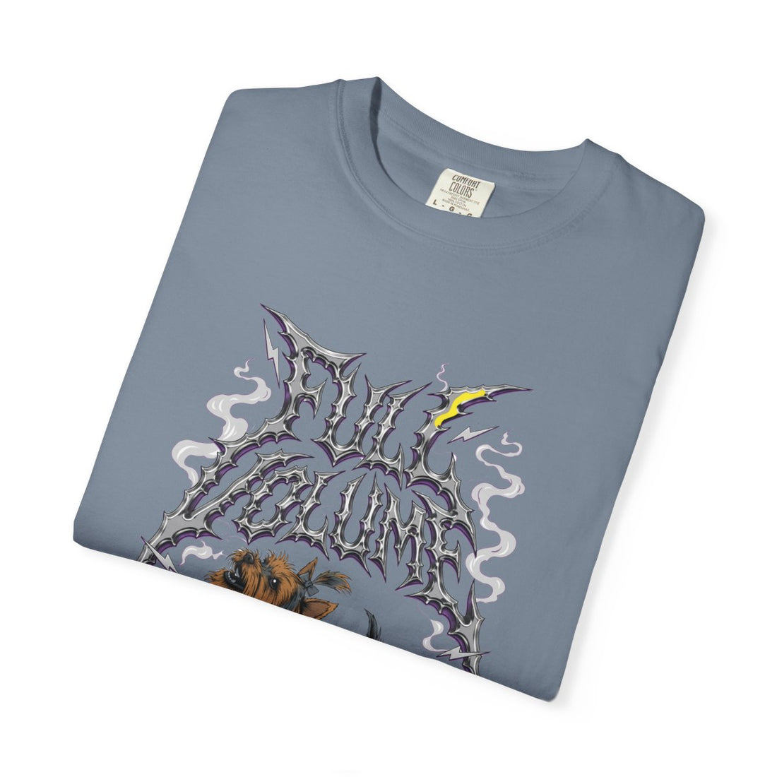 Blue Jean — Folded | Yorkshire Terrier 'Full Volume' Garment-Dyed Tee