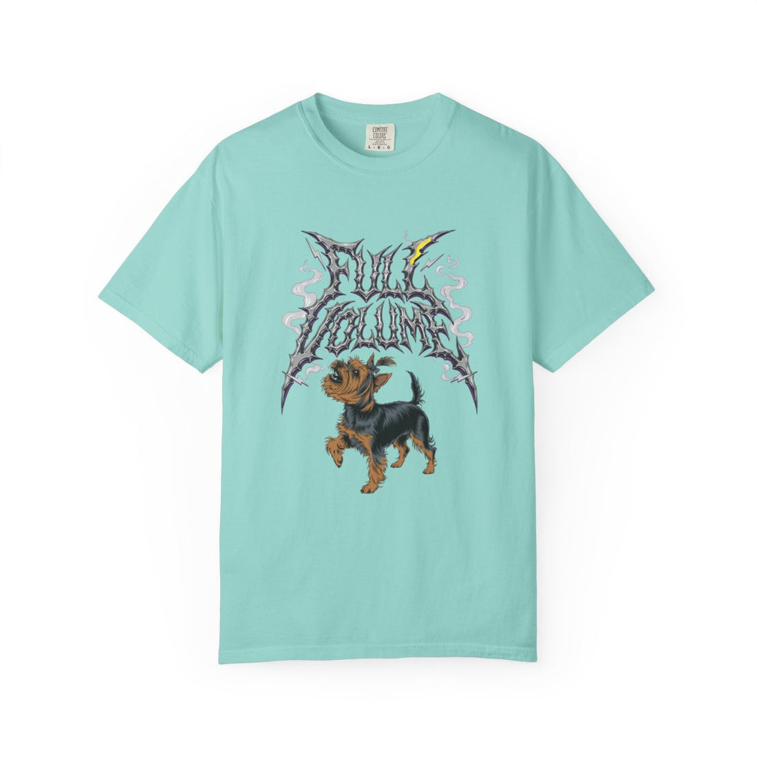 Chalky Mint — Front | Yorkshire Terrier 'Full Volume' Garment-Dyed Tee