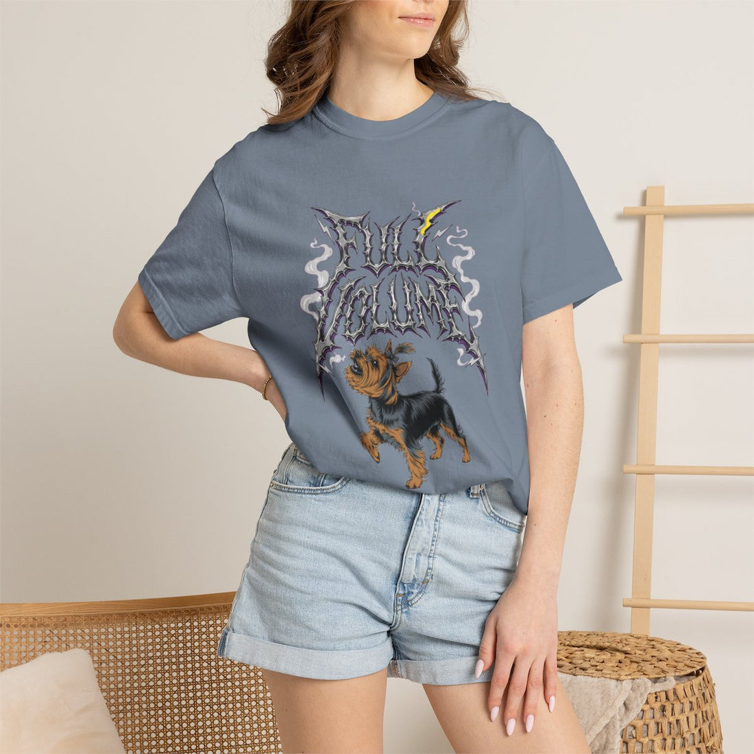 Blue Jean — Lifestyle | Yorkshire Terrier 'Full Volume' Garment-Dyed Tee