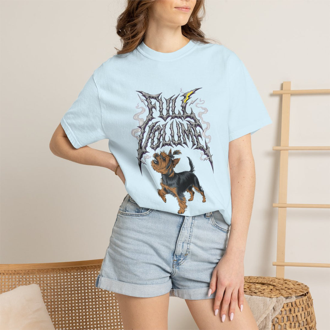 Chambray — Lifestyle | Yorkshire Terrier 'Full Volume' Garment-Dyed Tee