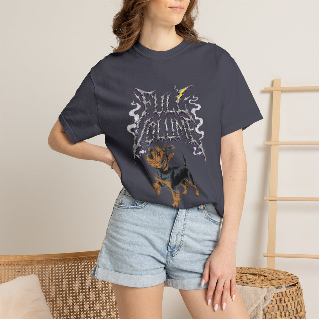 Navy — Lifestyle | Yorkshire Terrier 'Full Volume' Garment-Dyed Tee