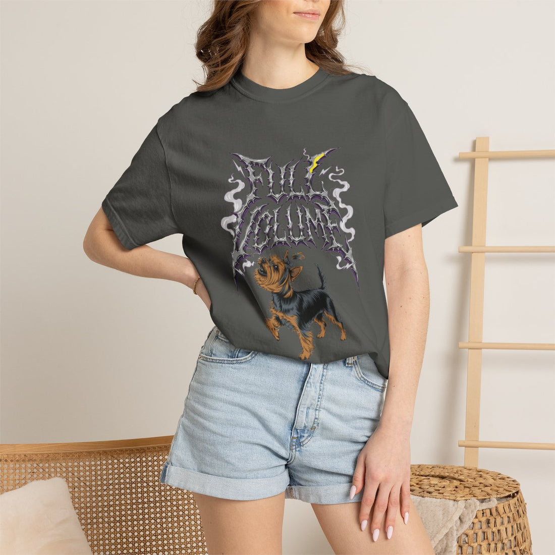 Pepper — Lifestyle | Yorkshire Terrier 'Full Volume' Garment-Dyed Tee