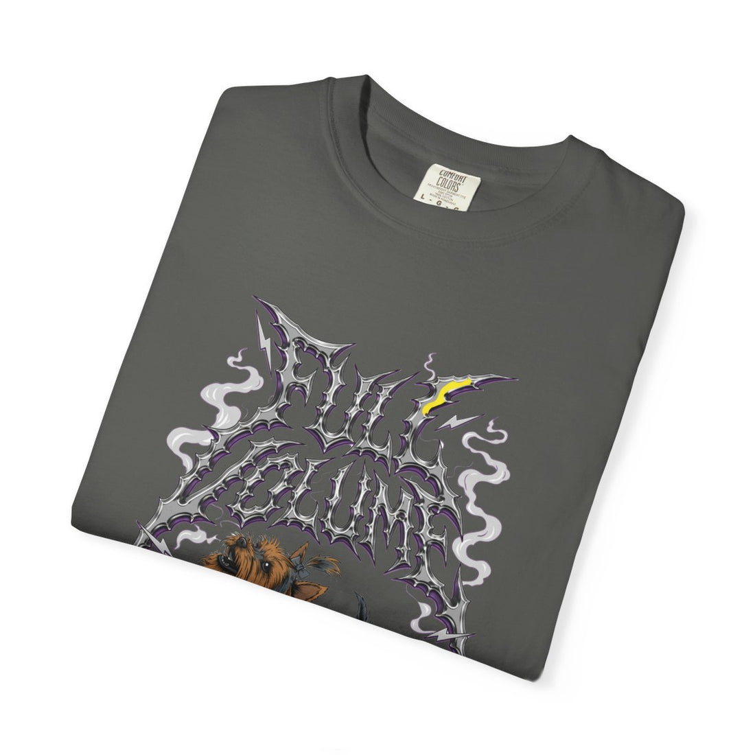 Pepper — Folded | Yorkshire Terrier 'Full Volume' Garment-Dyed Tee
