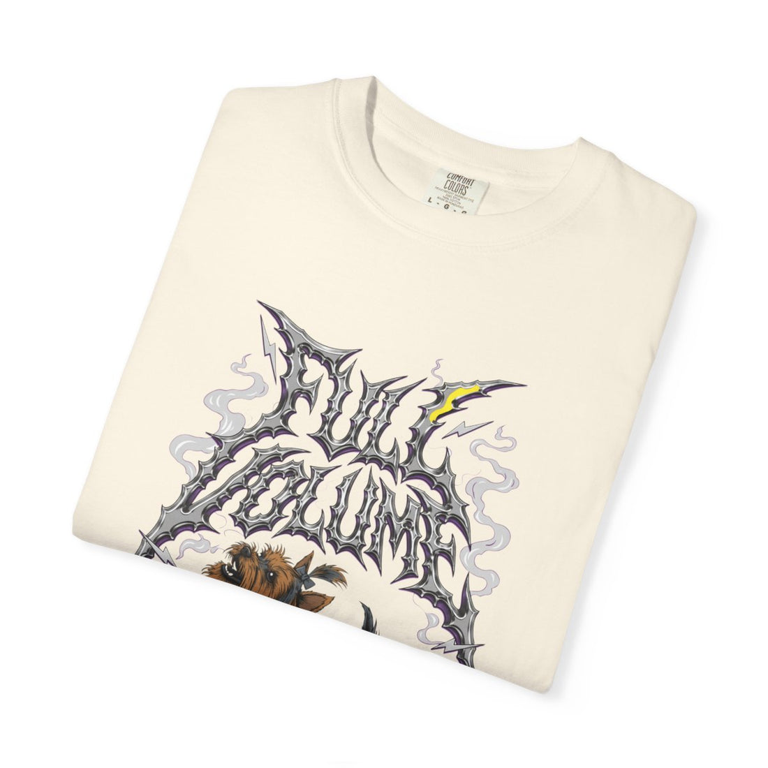 Ivory — Folded | Yorkshire Terrier 'Full Volume' Garment-Dyed Tee