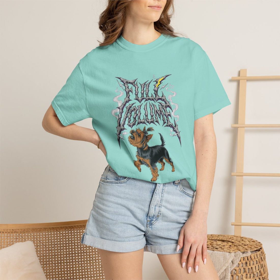 Chalky Mint — Lifestyle | Yorkshire Terrier 'Full Volume' Garment-Dyed Tee