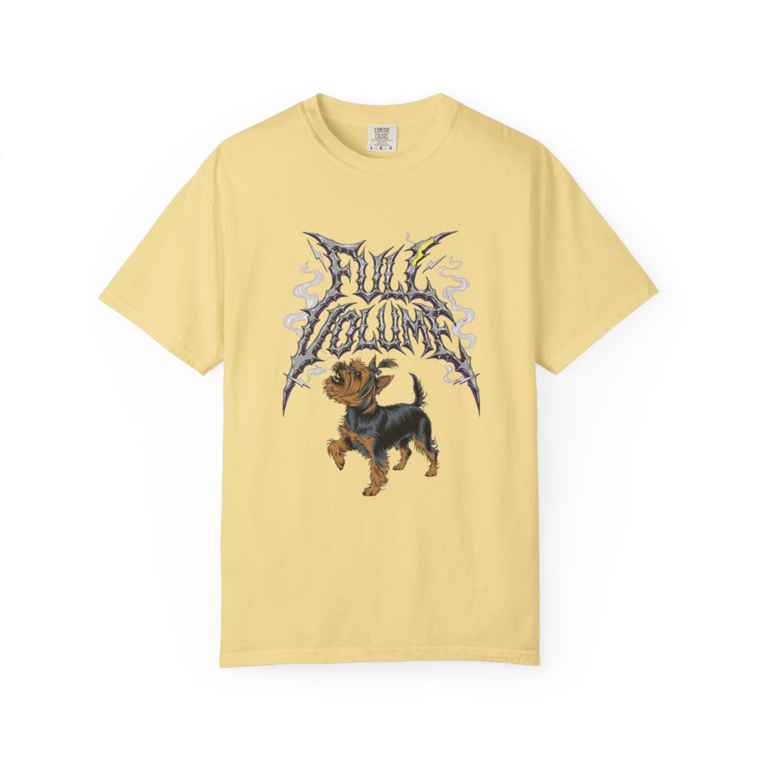 Butter — Front | Yorkshire Terrier 'Full Volume' Garment-Dyed Tee