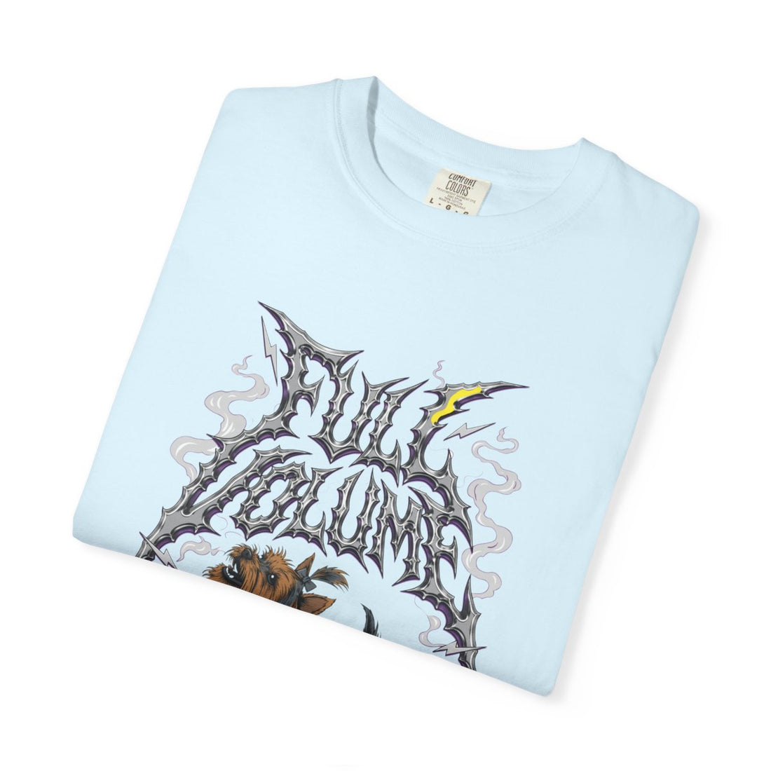 Chambray — Folded | Yorkshire Terrier 'Full Volume' Garment-Dyed Tee