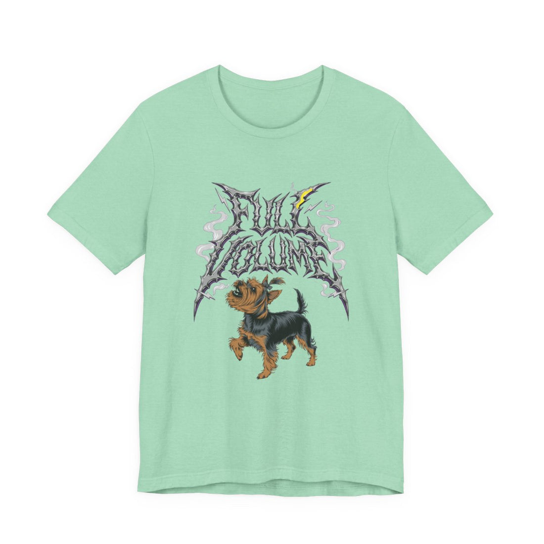Heather Mint — Front | Yorkshire Terrier 'Full Volume' Tee
