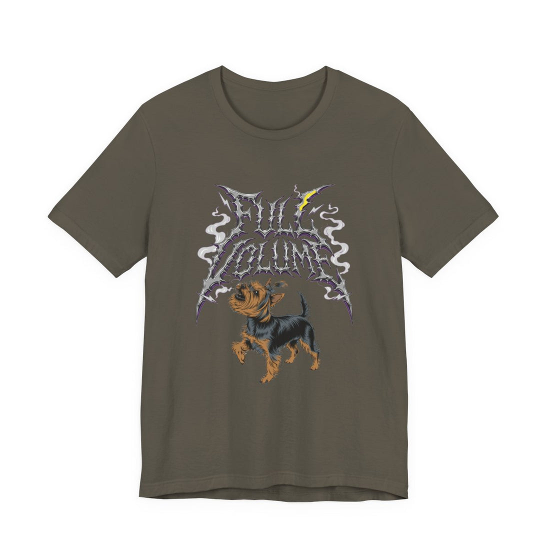 Army — Front | Yorkshire Terrier 'Full Volume' Tee