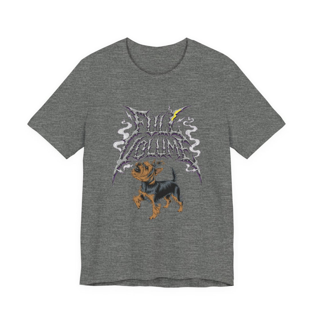 Deep Heather — Front | Yorkshire Terrier 'Full Volume' Tee