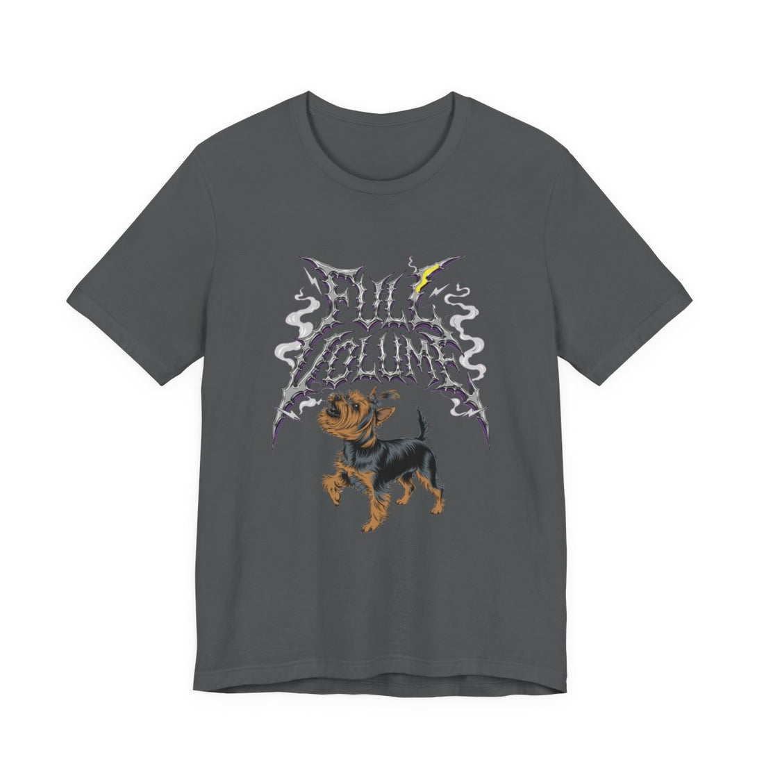 Asphalt — Front | Yorkshire Terrier 'Full Volume' Tee