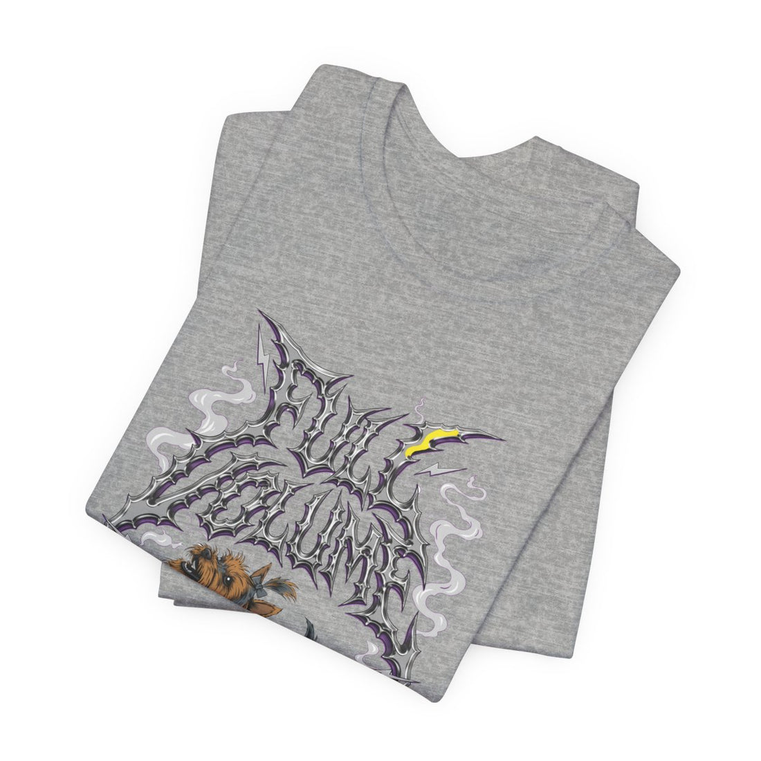 Athletic Heather — Folded | Yorkshire Terrier 'Full Volume' Tee