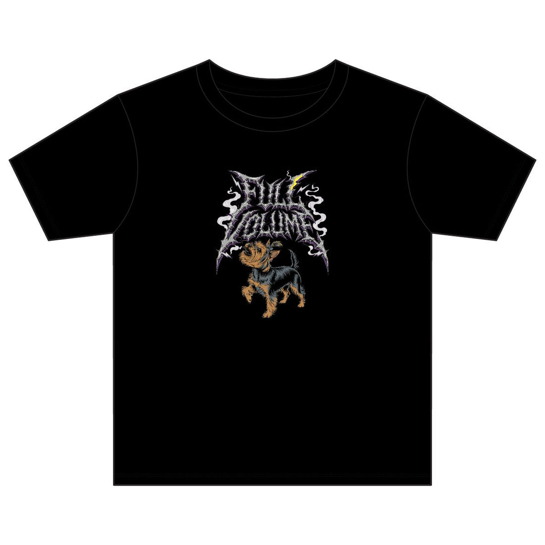 Black — Front | Yorkshire Terrier 'Full Volume' Youth Tee