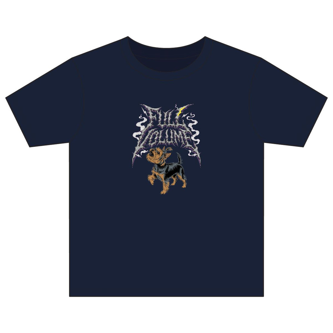 Navy — Front | Yorkshire Terrier 'Full Volume' Youth Tee