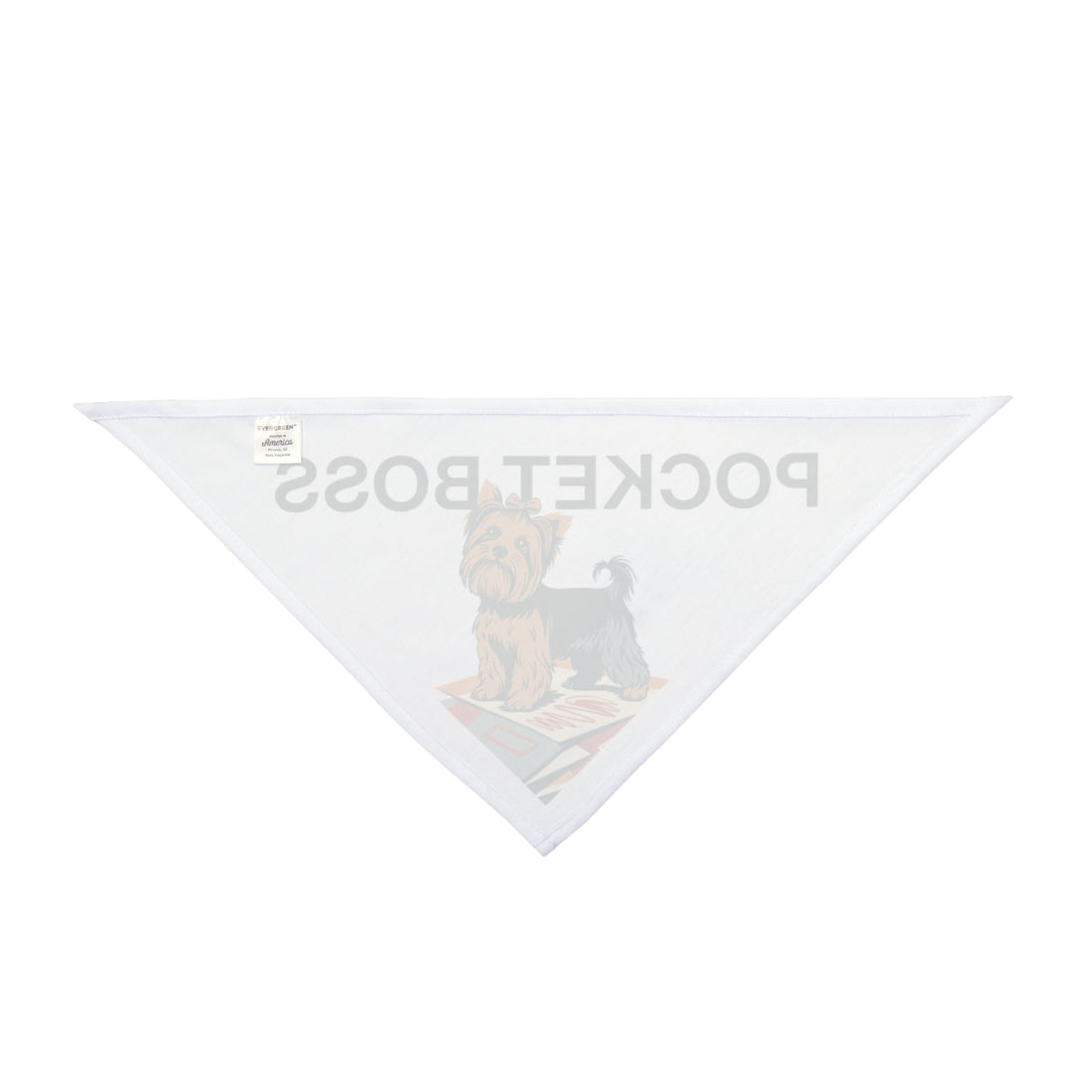 27" × 13" — Back | Yorkshire Terrier Pocket Boss Bandana